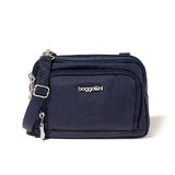 Baggallini Trifecta RFID Wallet Crossbody French Navy