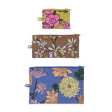 Baggu Flat Pouch Set Garden Flowers