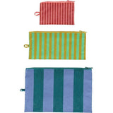 Baggu Flat Pouch Set Hotel Stripes