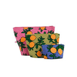 Baggu Go Set Pouch Orange Trees