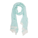 Hedley Wren Insect Shield Scarf Turquoise Stripes