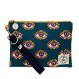 Lady Alamo Miss Zip Wristlet Eye Dark Teal