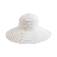 San Diego Hat Co. Women's Ribbon Braid Large Brim Hat White