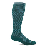Sockwell Women's Graduated Compression Socks Jade Chevron