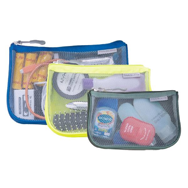 Travelon Set of 3 Piped Pouches Bold