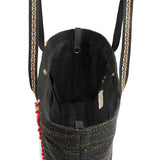 America & Beyond Confetti Evil Eye Beaded Tote Interior View