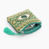 America & Beyond Embellished Evil Eye Coin Bag Interior View