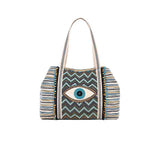 America & Beyond Evil Eye Beaded Tote
