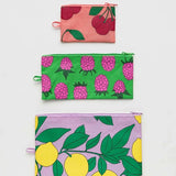 Baggu Flat Pouch Set Sunshine Fruit