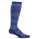 Sockwell Women's Graduated Compression Socks Chevron Hyacinth