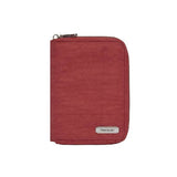 Travelon RFID Blocking Passport Zip Wallet Poppy