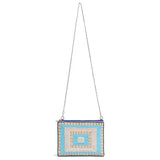 America & Beyond Embellished Clutch Blue Angel