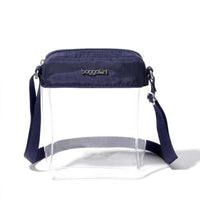 Baggallini Clear Stadium Explorer Crossbody Dark Blue