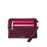 Baggallini RFID Currency Organizer Wristlet Mulberry
