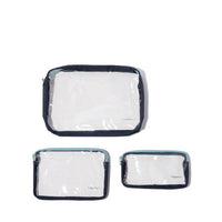 Baggallini Clear Travel Pouches French Navy Color Block