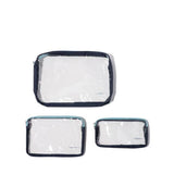 Baggallini Clear Travel Pouches French Navy Color Block