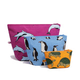 Baggu Go Pouch Set Vacation Animals