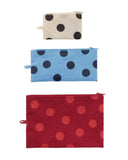 Baggu Flat Pouch Set Polka Dot Mix