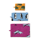 Baggu Flat Pouch Set Vacation Animals