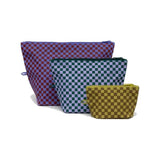 Baggu Go Pouch Set Jewel Checks