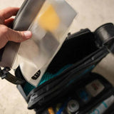 Gravel TSA Approved Shower Bag & 4 Bottles  Lifestyle View