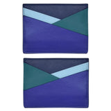 Ili New York Asymmetric Card Case Denim Multi