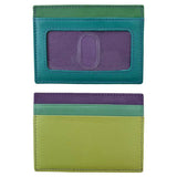 Ili New York Leather Credit Card/ID Holder Cool Tropics