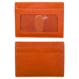 Ili New York Leather Credit Card/ID Holder Orange