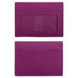Ili New York Leather Credit Card/ID Holder Orchid
