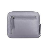 Ili New York RFID Small Zip Around Wallet Cool Gray