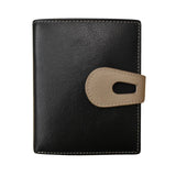 Ili New York Small Wallet with Cut Out Tab Black Taupe