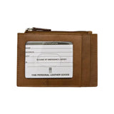 Ili New York Zip ID Card Case Antique Saddle