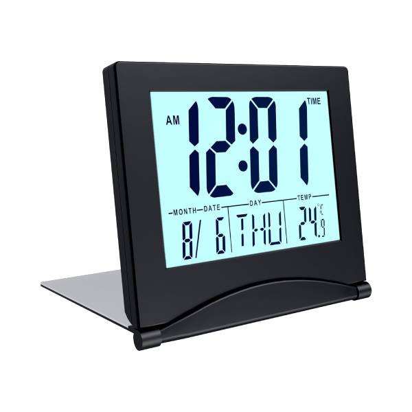 Voltage Valet LCD Travel Alarm Clock