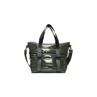 Rains Puffer Mix Tote Bag Swamp