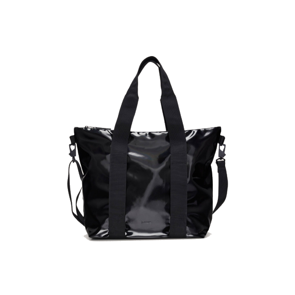 トートバッグ Tote Bag Mini W3 Shopper Bag - RAINS - Synthetic - Black Rains Tote Bag Mini W3 - Peace Frogs Travel Outfitters
