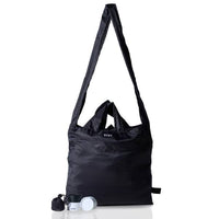 SYZY Compact Packable Crossbody Tote Bag Black