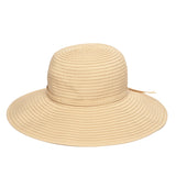 San Diego Hat Co. Women's Ribbon Medium Brim Floppy Hat Beige