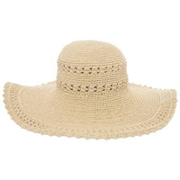 San Diego Hat Co Women's Cotton Crochet Hat With A Large Brim