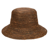 San Diego Hat Company Women's Crochet Raffia Bucket Hat Chocolate