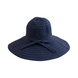 San Diego Hat Company Women's Large Brim Ribbon Hat with a Bow Denim