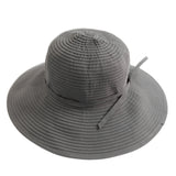 San Diego Hat Co. Women's Ribbon Medium Brim Floppy Hat  Charcoal