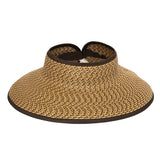 San Diego Hat Company's Signature Women's Ultrabraid Large Brim Visor Brown