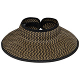 San Diego Hat Company's Signature Women's Ultrabraid Large Brim Visor Black