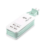 Tech Candy Power Trip Outlet + USB Travel Charging Station Mint