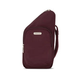 Travelon Anti-Theft Essentials Mini Asymmetric Crossbody Bag Dark Bordeaux