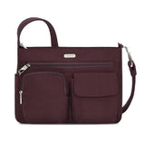 Travelon Anti-Theft Essentials Pocket Crossbody Dark Bordeaux