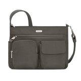 Travelon Anti-Theft Essentials Pocket Crossbody Smoke