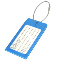 Voltage Valet Metal Luggage Tag Blue