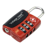 Voltage Valet TSA Search Indicator Combination Lock  Red
