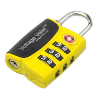 Voltage Valet TSA Search Indicator Combination Lock  Yellow